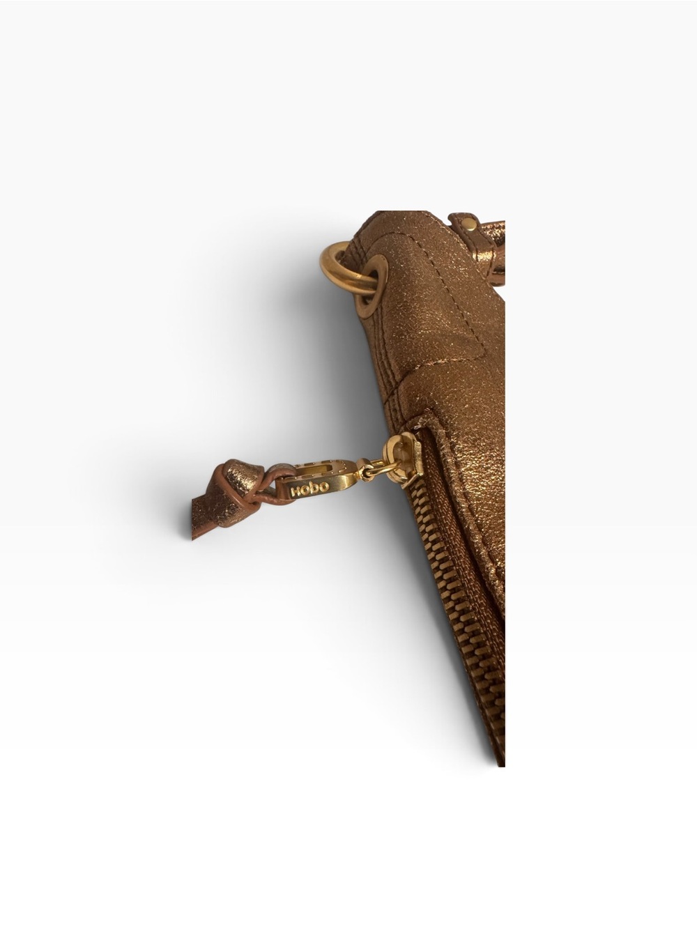 Hobo International metallic bronze slouchy boho indie sleezy beach bag - Picture 6 of 7